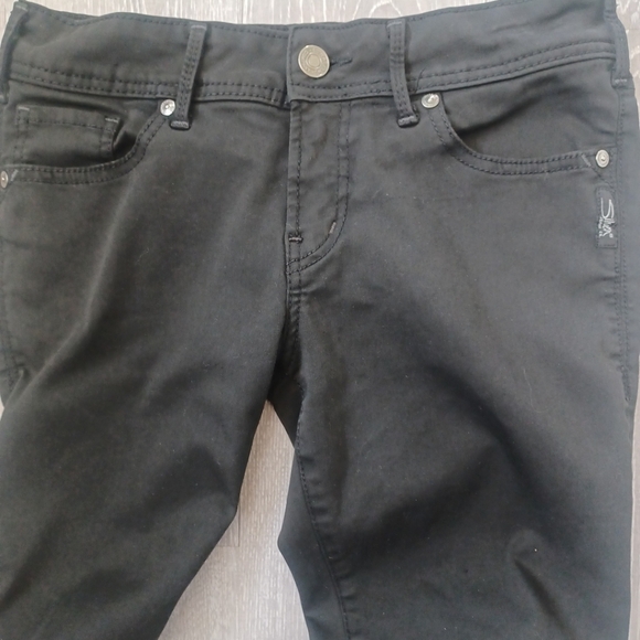 Silver Jeans Co Pants Womens 29x29 Black Chino Western Black Suki Super Skinny - Picture 3 of 7